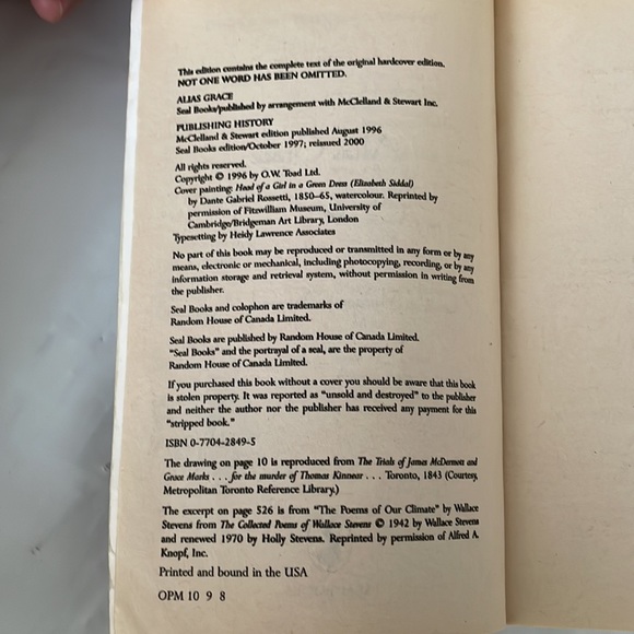 Alias Grace - Margaret Atwood - Picture 2 of 3